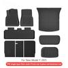 Floor Liners and Seat Back Pads for New Tesla Model Y Juniper 2025 All-Weather Waterproof TPE Trunk Mats Foot Mats Car Part