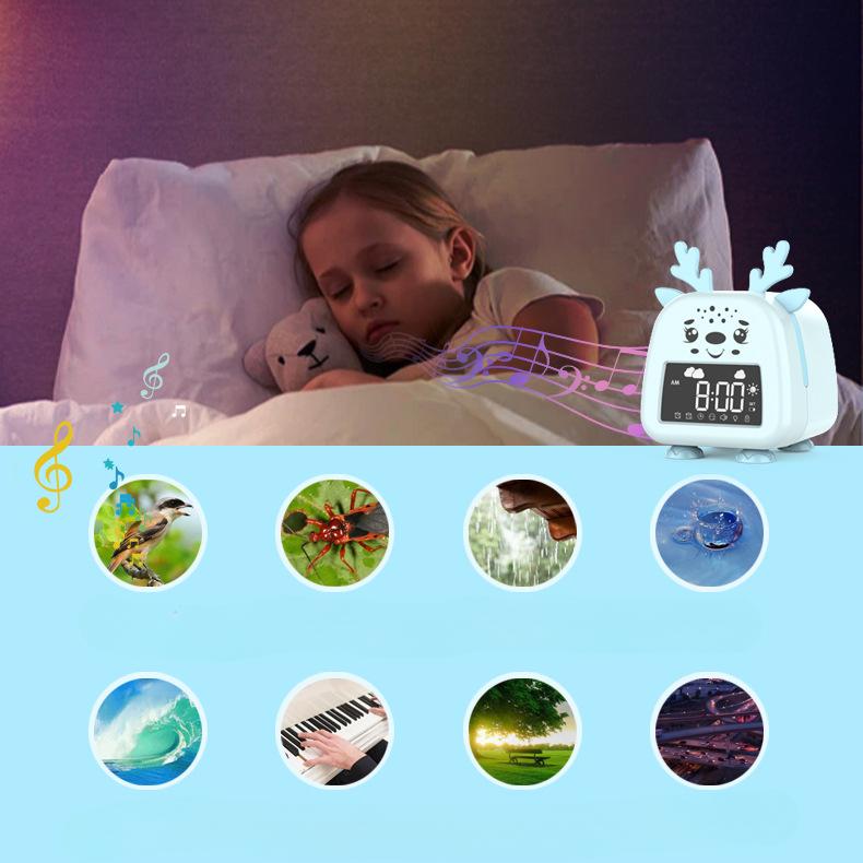 Voice Wake Up Smart Electronic Clock Student Cartoon Boy and Child Specific Multi Functional Alarm Clock