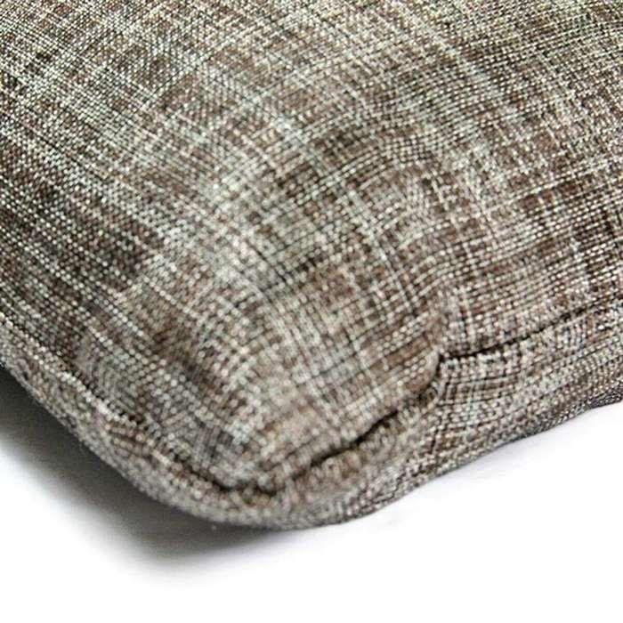 Coussin effet chiné métallisé marron 40x40