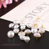 10 Pcs 10mm/12mm Mushroom Faux Plastic Shirt Semicircle Pearl Buttons Shank Button For Clothing Decorative Mini Sewing DIY