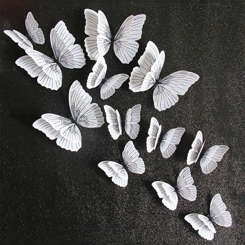 

New Creative Simulation Butterfly Decor Sticker Home Living Room Bedroom Background Wall Stereo Butterfly Decor Wall Sticker