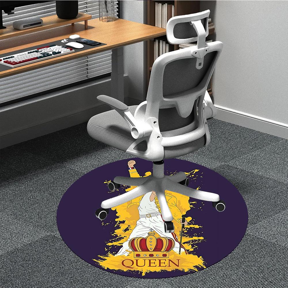 1pc Freddie Mercury, Queen Band Office Round Area Rug, Under Office Chairs Bedroom Living Room Home Decor A1022206
