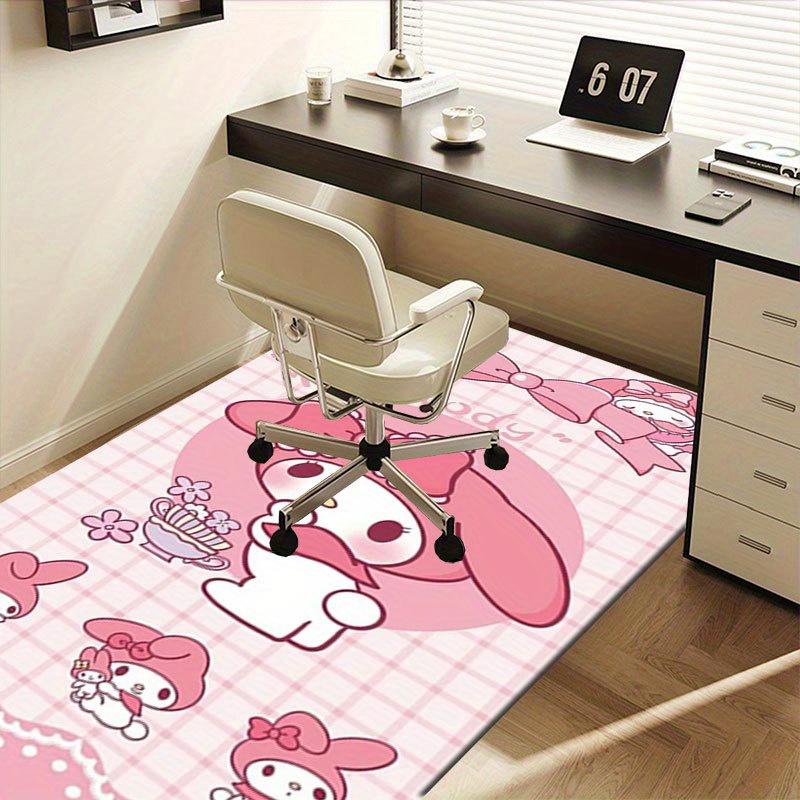 1pc Sanrio Melody Mermaid Printed Office Carpet Rectangle Rug Under The Table,Perfect Room Decor for Living Room, Bedroom, Kitchen, Non-slip Floor Mat