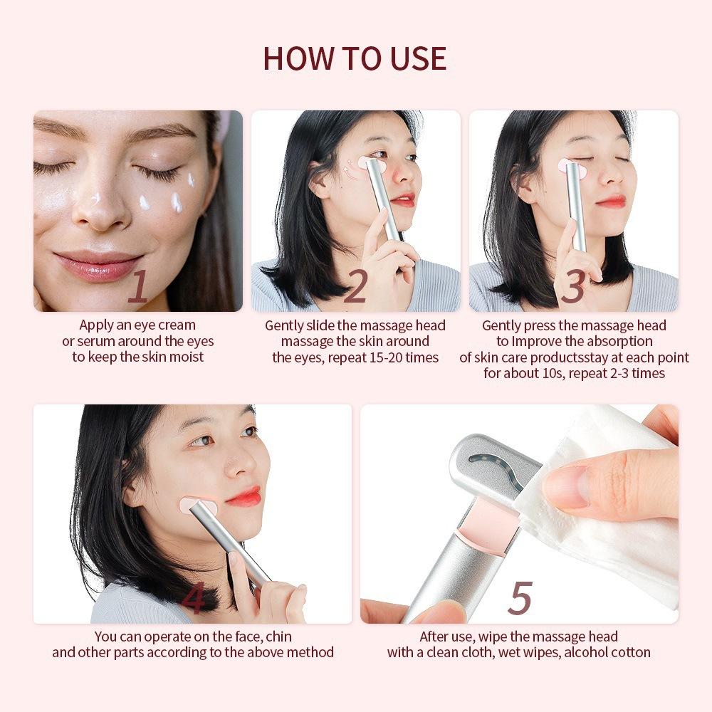 EMS Microcurrent Face Lifting Device Red Light Therapy Facial Wand Eye Neck Massager Skin Tightening Anti Wrinkle Beauty Tool