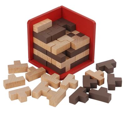 3D kostka dřevěné puzzle kreativní rané vzdělávací stavebnice hračka zábavná hra proti stresu logická hračka pro děti dárek