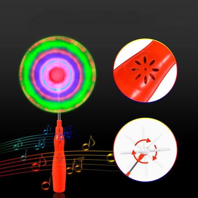 Electric LED Music Bar Colorful Shining Music Sticks Electric Rotary Handheld Light Up Windmill Fan Random Color No Batteries