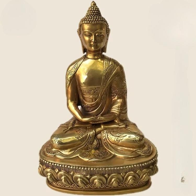 

Pure Copper Nepalese Five-way Buddha Amitabha Tibetan Home Living Statue