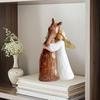 Girl And Horse Figurine Girl Embracing Horse Statue Horse Memorial Sculpture Keepsake for Horse Lover Gifts Cowgirls Birthday