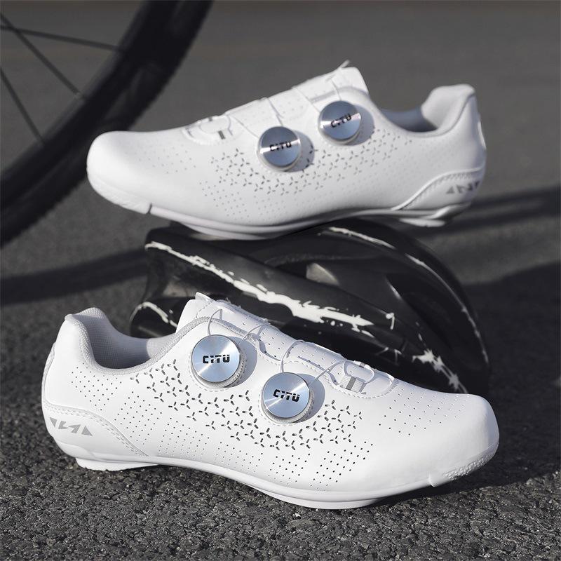 Unisex Clipless Cycling Shoes: Breathable, Lightweight, Stiff Sole, Double BOA Dial - Road & Mountain Bike Compatible