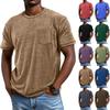 Man's Leisure Round Neck With Pocket Short Sleeves T-Shirt