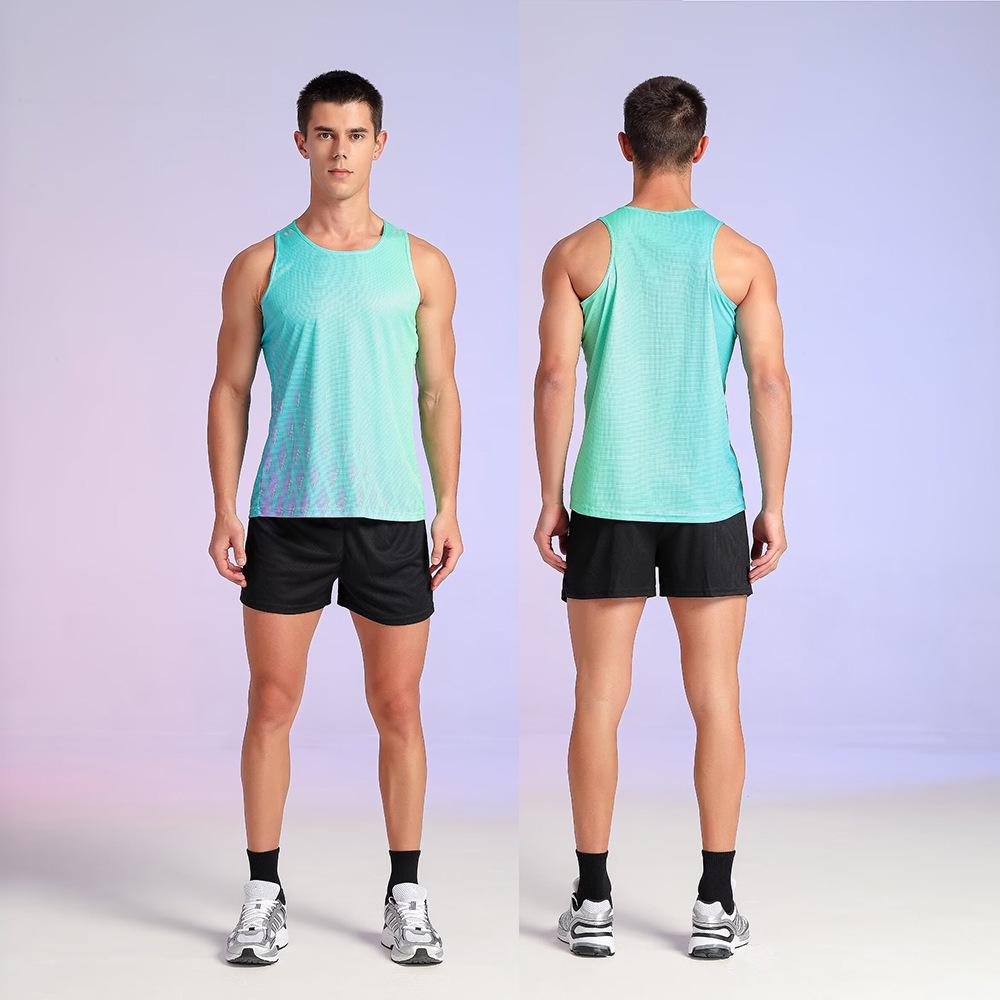 Unisex Track & Field Training Set: Vest & Suit for Marathon and Running Sportswear.
