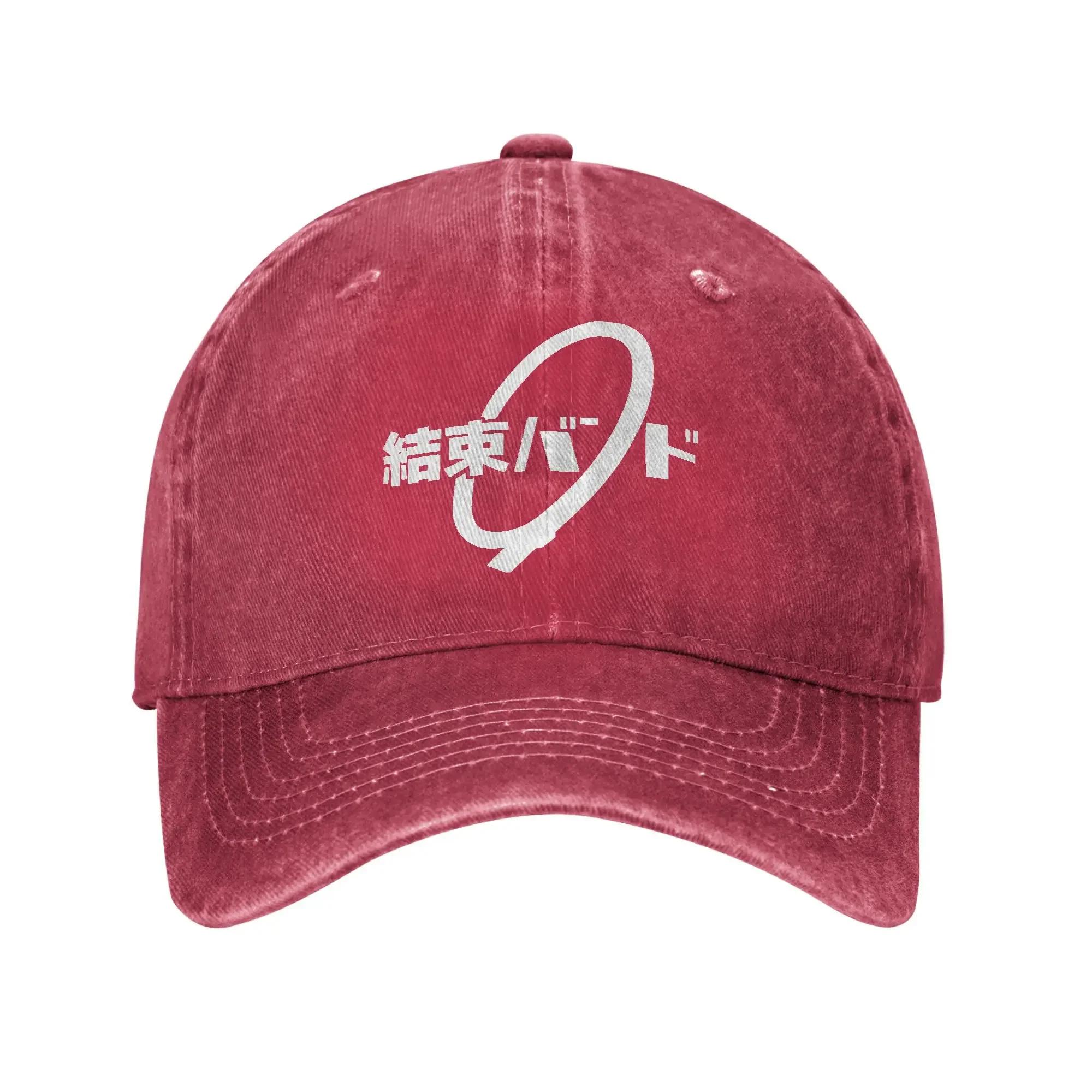 

Bocchi The Rock Baseball Cap Sun Kessoku Band White Kpop Rock Hot Sale Washed Trucker Hat Women Unisex Casual Print Baseball Caps One Size