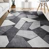 Tapete geométrico para sala de estar, tapete de veludo, quarto, cabeceira, tapetes quadrados, macios, fofos, casa, crianças, salão, sofá, mesa, decoração, tapete