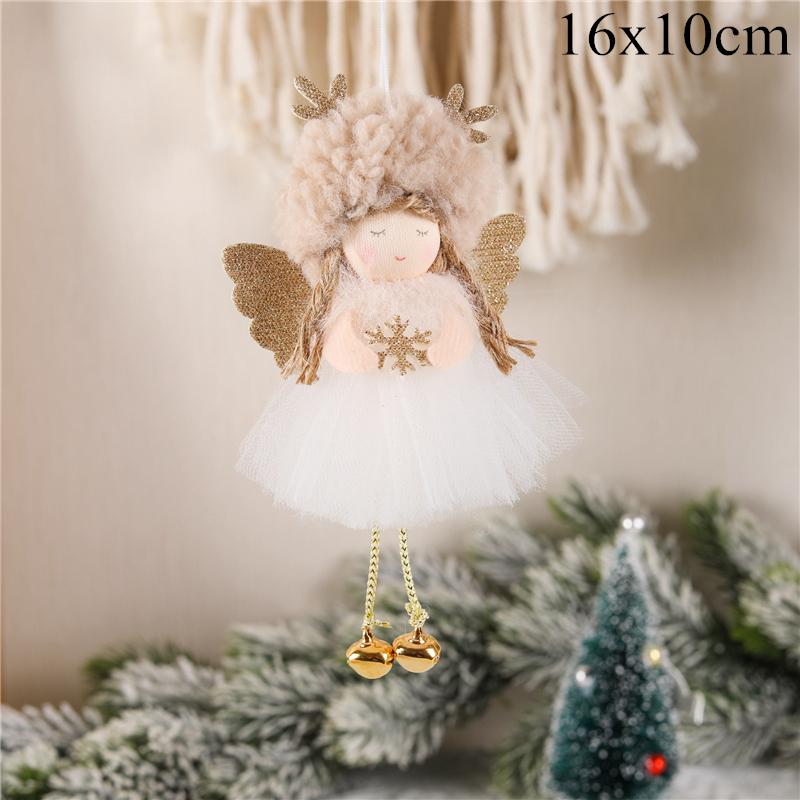 2025 Christmas Angel Dolls Plush Girl Christmas Tree Decorations for Home Navidad Ornaments Xmas Pandent New Year Gifts for Kids