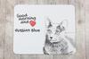 Russian Blue - Art-Dog markasından baskılı mouse pad, kişiselleştirilmiş kedi pad, ofis çalışanı için benzersiz bir alet