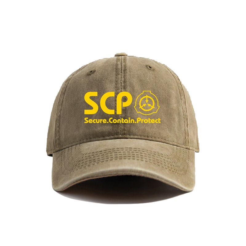 SCP Foundation Bezpečně Udržovat Chránit Baseballová Čepice Opotřebované Klobouky Čepice Unisex Retro Venkovní Letní Nastavitelná SCP Čepice MZ-153