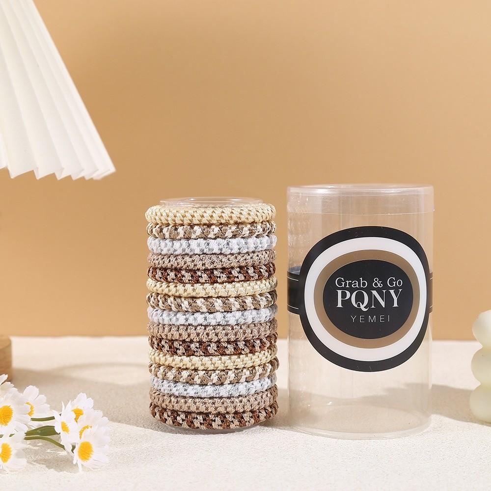 15Pcs/Set Braided Twisted Hair Ties High Elastic Hair Rope New Ponytail Hairbands  Women Girls