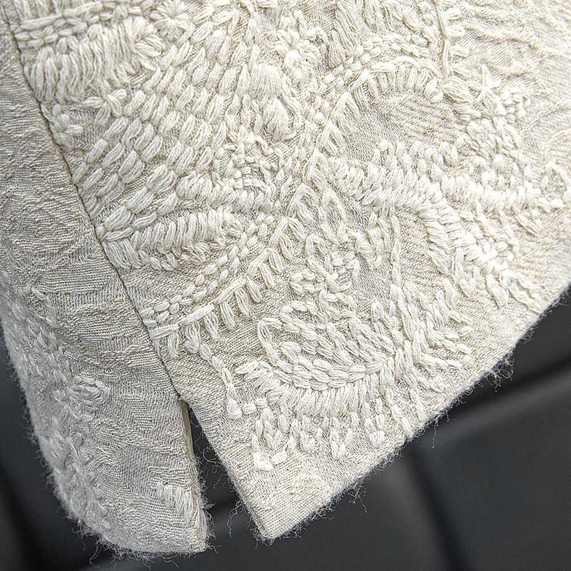 Women's Elegant Linen Blend Embroidered Vest