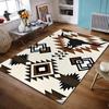 Tribal Bull Skull Pattern Rug Non-slip rug suitable for living room and bedroom sofas
