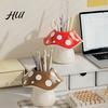 Durable Resin Pencil Holder Cute Mushroom Pen Holder, Desktop Organizer with Non-Slip Thick Stable Base, Non-toxic Desk Accessory for Modern