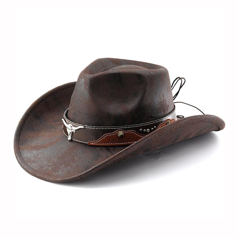 Western Cowboy Hats For Men Women Gentleman Cowgirl Jazz Hat Curved Brim Party Travel Hat Sombrero Hombre