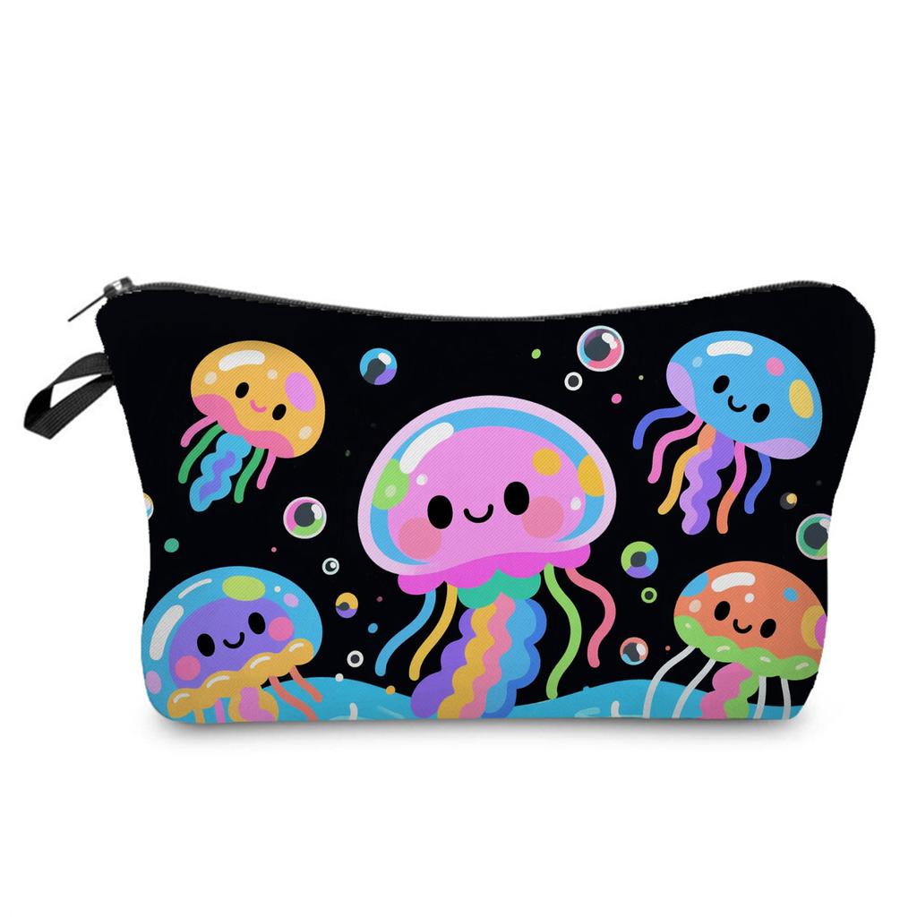 Sea Life Printed Cosmetic Bag, Travel Nail Polish Storage Bag, Classic Versatile Wash Bag