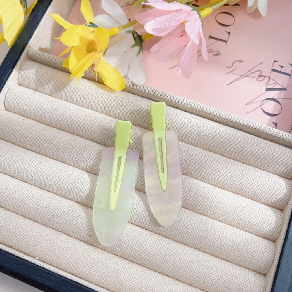 2pcs/set No Bend Hair Clips for Women Girls Acrylic Hair Styling No Crease Curl Small Pin Bang Seamless Barrettes Accessories