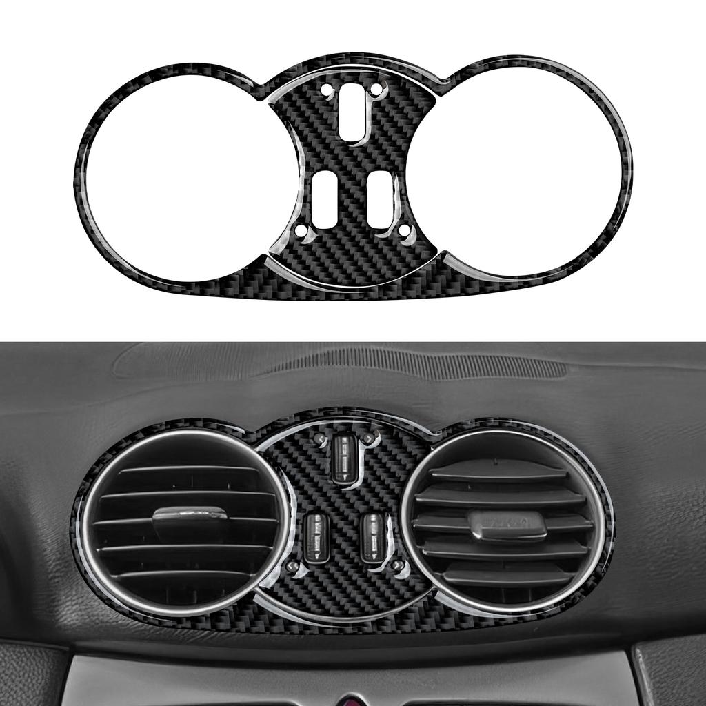 For Mercedes Benz CLK C209 A209 (2002-2010) Trim Accessories. Carbon Fiber Interior Sticker. Car Center Console Air Vent Panel.