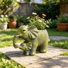 Creative Elephant Plant Pot Resin Garden Decor For Outdoor Yard And Balcony