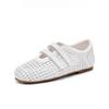 Woven Hollow Mary Jane Sandals Women's 2025 Summer New Mesh Breathable Velcro Shallow Mouth One Pedal Single Shoes