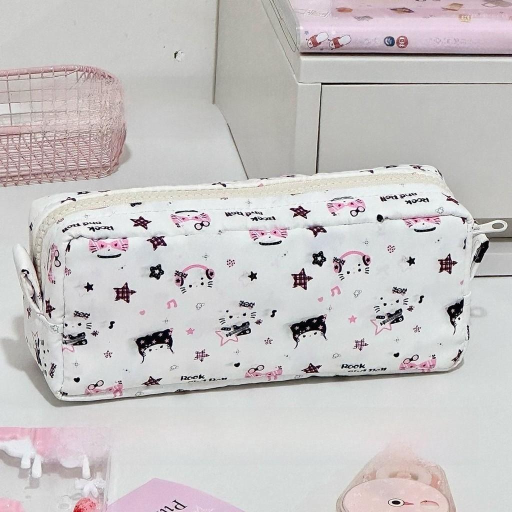 Hellokitty Canvas Pencil Case With Large Capacity For School And Office Use