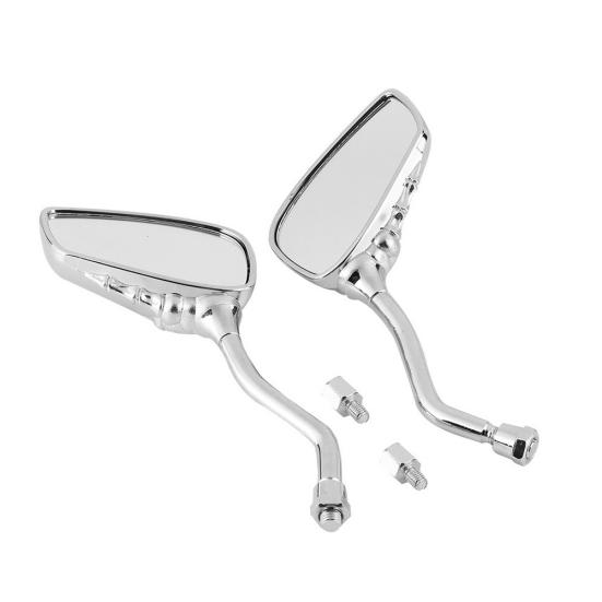 1 Pair Left Right Universal Motorcycle Chrome Skull Hands Side Rear View Mirrors