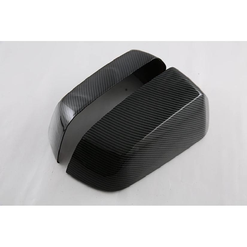 For Ford Ranger Everest  2024 Car Accessories Carbon Fiber Style Door Side Mirror Cover Trim Rear View Cap Overlay Molding