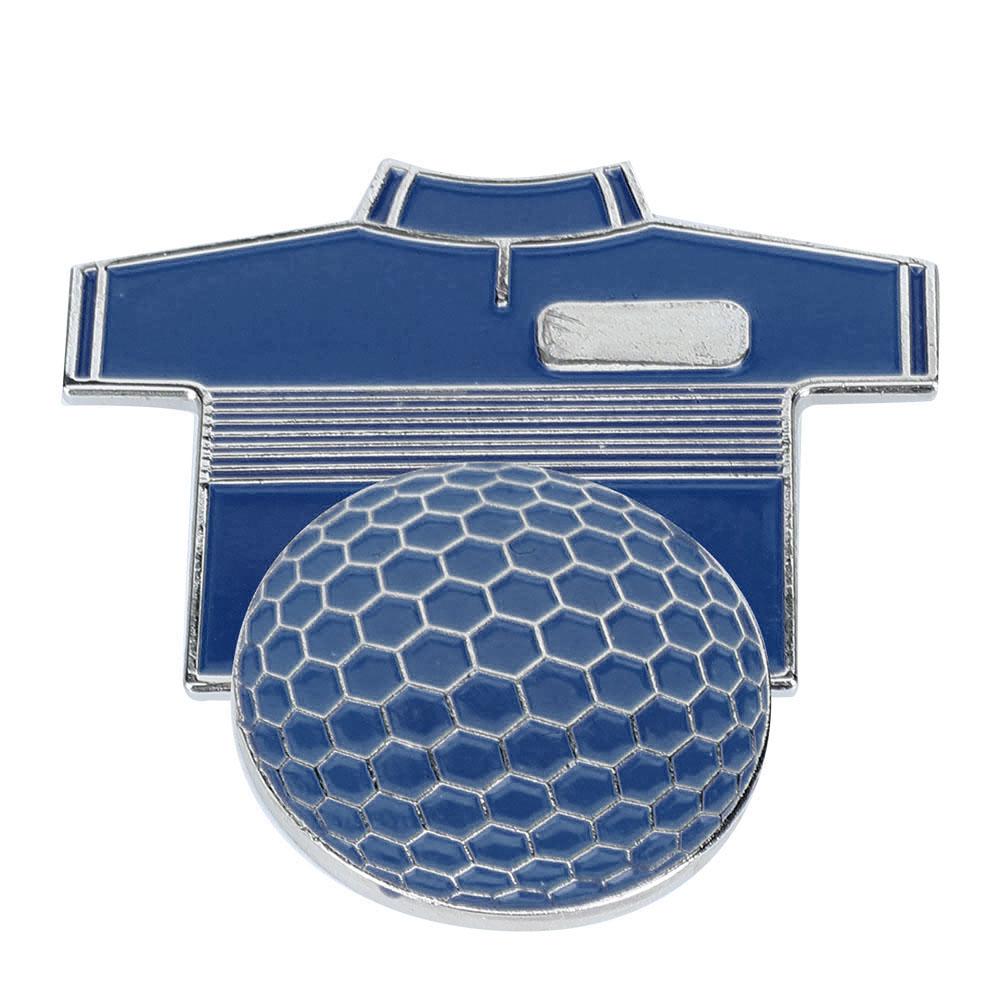 Trwały Metalowy Magnetyczny Marker do Piłek Golfowych na Zewnątrz z Klipsem do Kapelusza Akcesorium Golfera(niebieskie ubrania)