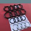 Car Hood Front Bonnet Grill 4 Ring ABS Emblem Rear Trunk Emblem Logo Badge For A2 A3 A4 A5 A6 A7 Q2 Q3 Q5 Q8 TT