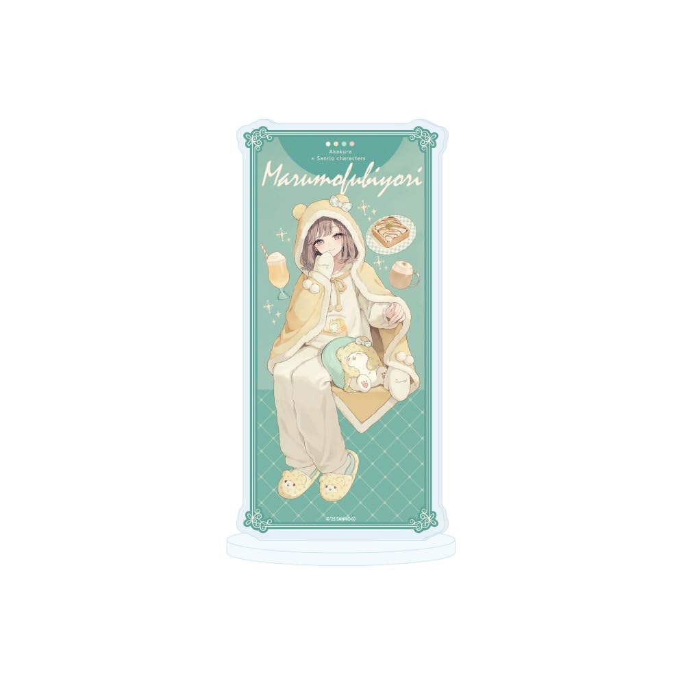 Акуракура x Персонажи Sanrio 30 Марумо Фубиёри [Иллюстрация-коллаборация] Акриловая подставка