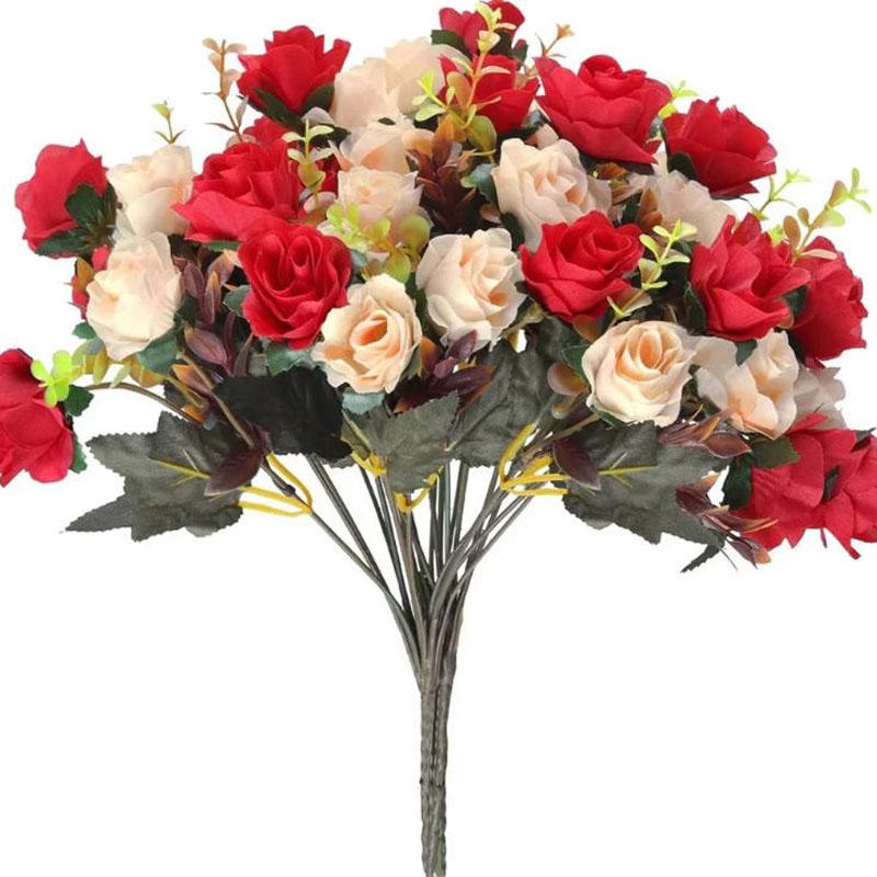 Artificial Flowers Silk Fake Plants UV Resistant Home In/Outdoor Garden Decor