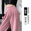 Corduroy suit pants women's autumn and winter new velvet coffee color casual and thin large size loose wide-leg pants