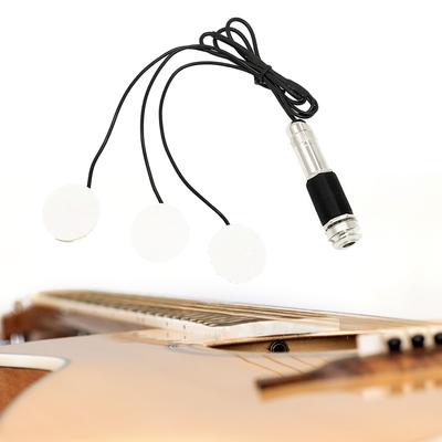 Gitarre Selbstklebendes Mikrofon Tonabnehmer Für Gitarre Bass Violine Banjo Mandoline Ukulele Piezo Stabiler Kontakt Gitarren Tonabnehmer