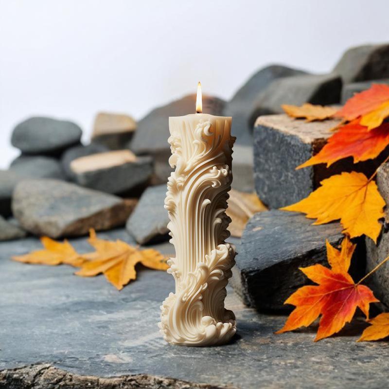 Silicone Mold for Aromatherapy Candles European-Style Cylindrical Minimalist Pillar Design