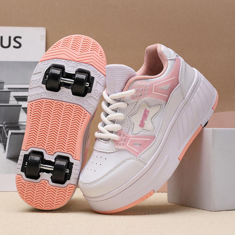 Summer Kids' Four-Wheel Light-Up Roller Skates for Boys and Girls