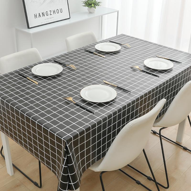 Pvc Tablecloth Waterproof And Oil-Proof Leave-In Desk Wind Student Rectangular Dining Table Tablecloth Coffee Table Mat