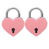 2pcs Colorful Exquisite Heart Shaped Padlock With Keys Love Lock Padlock  Handbag Decoration
