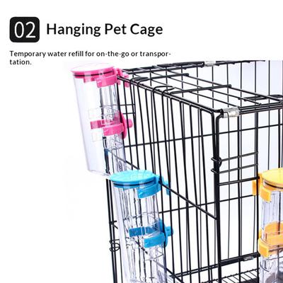 Automatischer Haustier-Wasserspender Tropffrei Hundewassernapf Zum Aufhängen 350ml 500ml Wasserflasche für Alle Käfige Katze Meerschweinchen Kaninchen