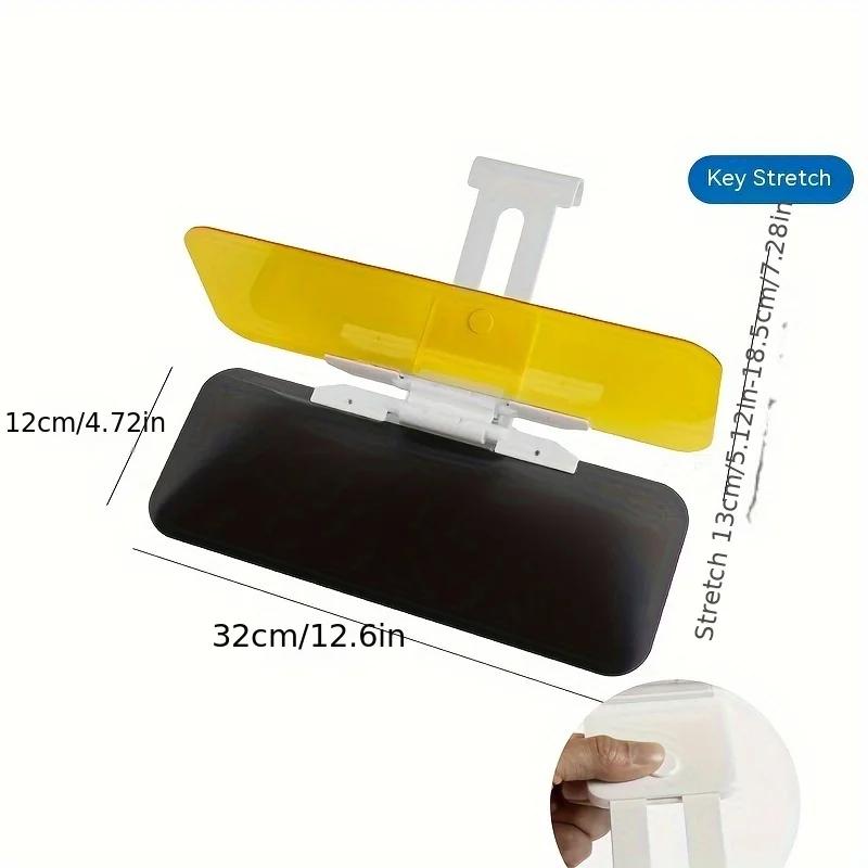 

Солнцезащитный козырек с антибликовым покрытием для дневного и ночного видения Очки ночного видения Фары дальнего света Антибликовая кнопка Солнцезащитный козырек Средства безопасности для водителя автомобиля белый