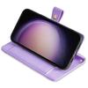 Zipper Pocket Phone Case for Samsung Galaxy S23 Card Slots Stand PU Leather Phone Cover with Straps