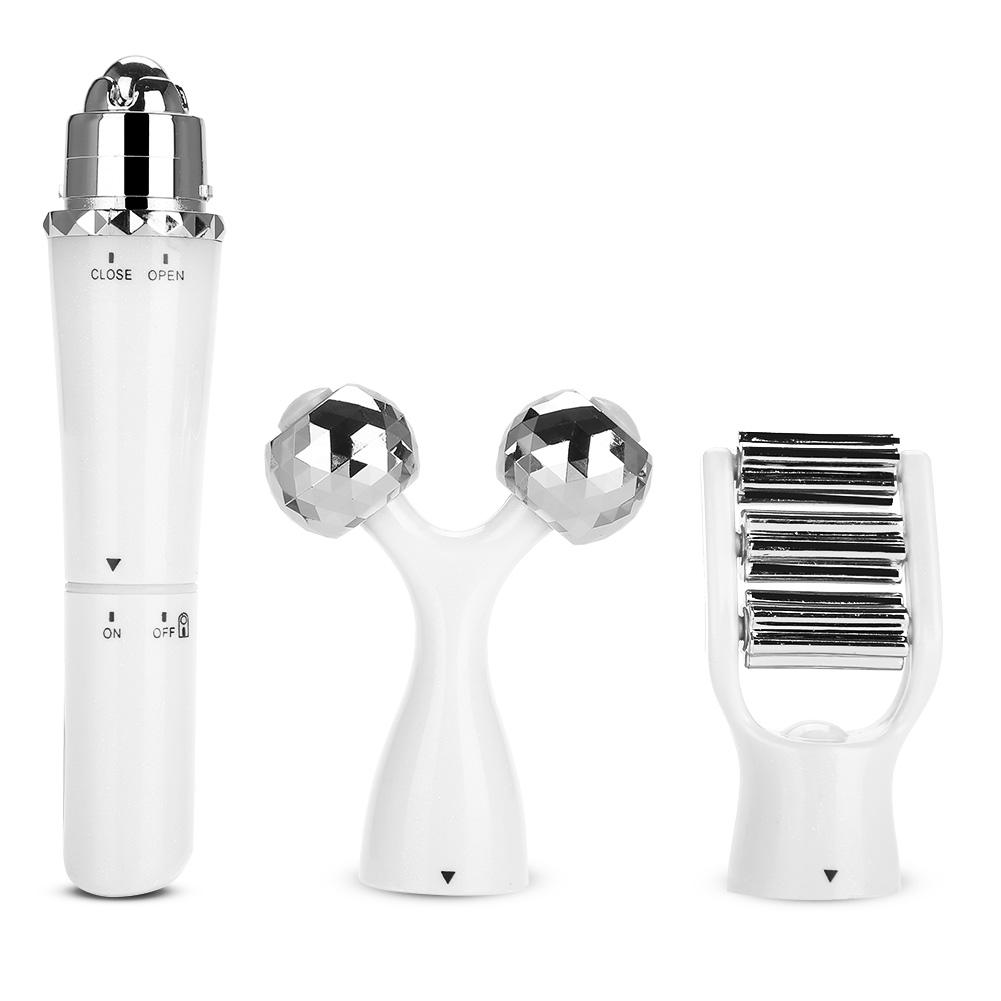 

3in1 3D Roller Massager Face Lifting Body Slimming Tightening Skin White