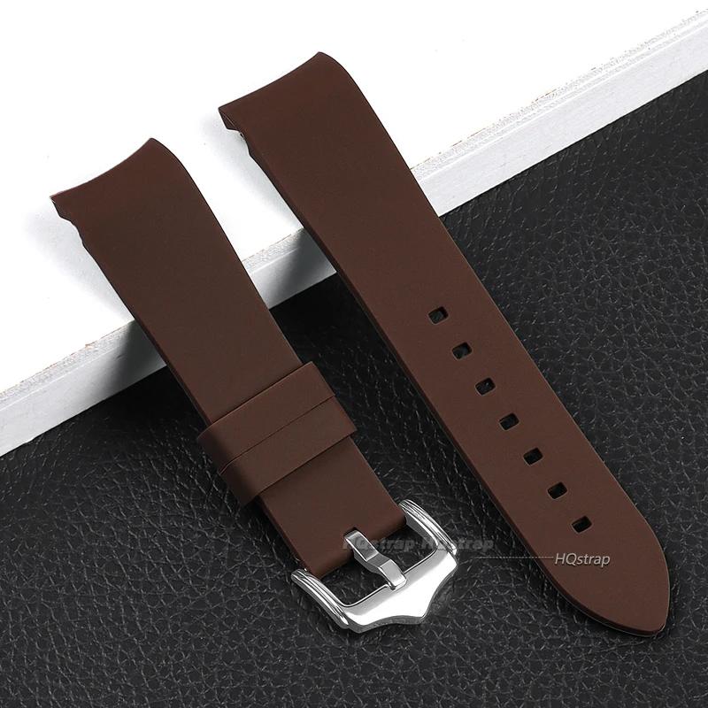 20mm 22mm Rubber Strap Curved End Silicone Watch Band for Seiko for Rolex Universal Bracelet High Quality Waterproof Wristband