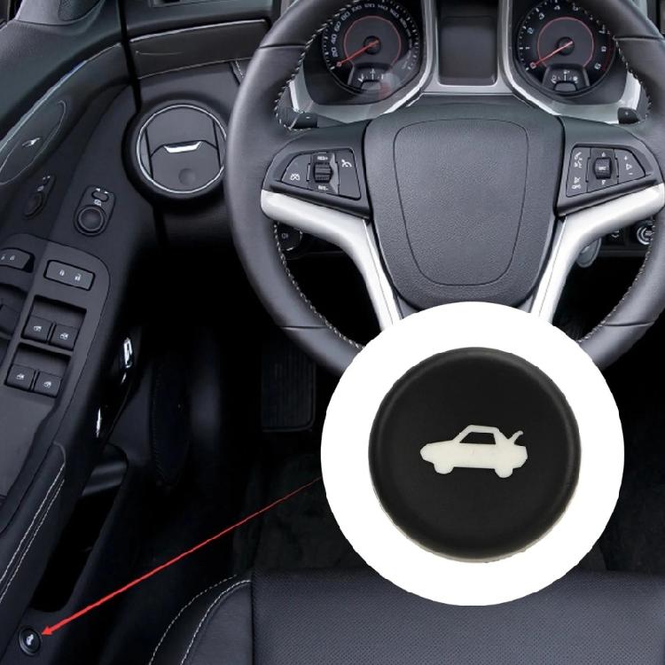 Cargo Access Trunk Release Button for 2010-2015 Model Years, Rear Button Part 22734487 with Black Round Icon Cap for Repair Use Part