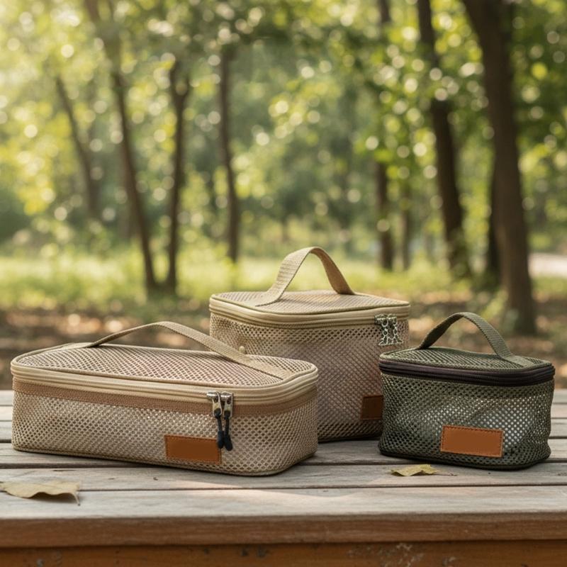 Camping Cooking Utensils Organizers Travel Cutlery Tableware Bag Cooker Storage Wear-Resistant Kitchen Cookware Handbag